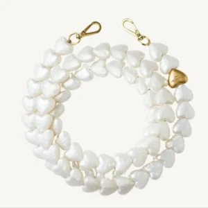 Chuỗi điện thoại thông minh louvini paris white pearls