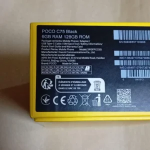 Poco c75 đen 6gb/phiên bản toàn cầu 128gb - Ảnh 3