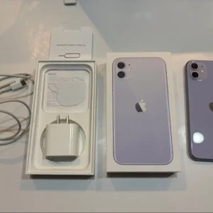 Iphone11 tím 128gb pin không sim kèm hộp và sạc 68%