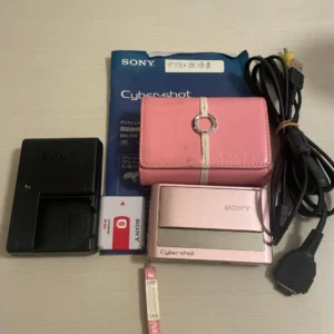 Xác nhận hoạt động của máy ảnh kỹ thuật số nhỏ gọn màu hồng sony cybershot dsc-t20