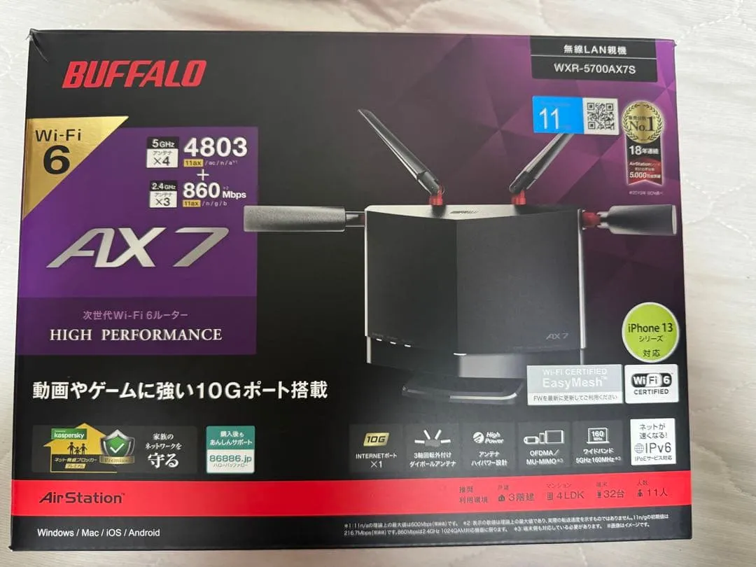 Mục rác bộ định tuyến mạng lan không dây buffalo wxr-5700ax7s