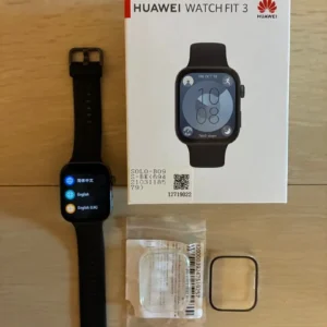 Huawei watch fit 3 màu đen có vỏ bảo vệ
