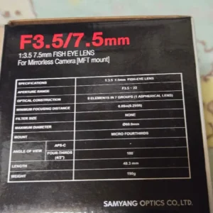 Ống kính mắt cá tiêu cự đơn samyang 7,5 mm f3.5 - Ảnh 4