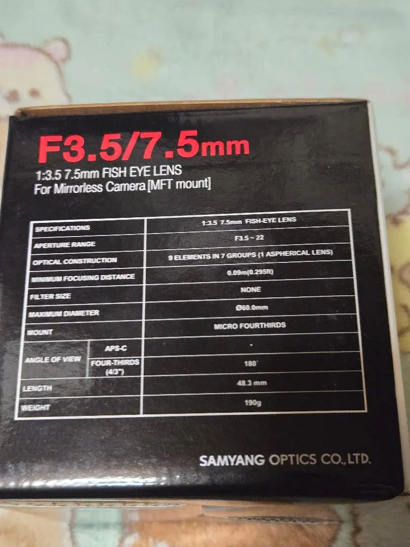 Ống kính mắt cá tiêu cự đơn samyang 7,5 mm f3.5 - Ảnh 4
