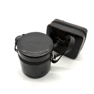 Ống kính lấy nét đơn minolta có nắp và hộp đựng ống kính