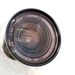 Ống kính lấy nét đơn minolta có nắp và hộp đựng ống kính - Ảnh 7