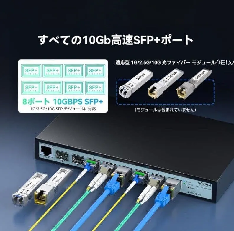 Hub chuyển mạch 8 cổng sodola 10gbps sl-swtgw3c8f - Ảnh 6